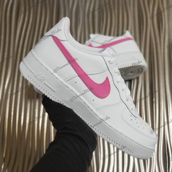 Custom Nike Air Force 1 Custom White Pink - Picture 3 of 3